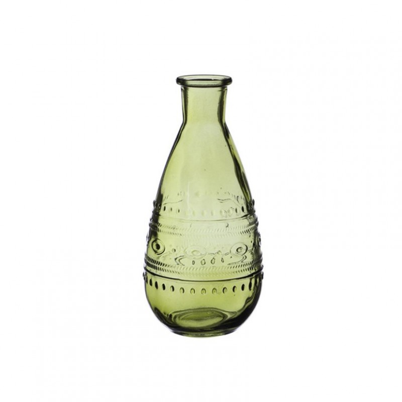 Bottiglia vetro rome d7,5 h15,8 cm-olive