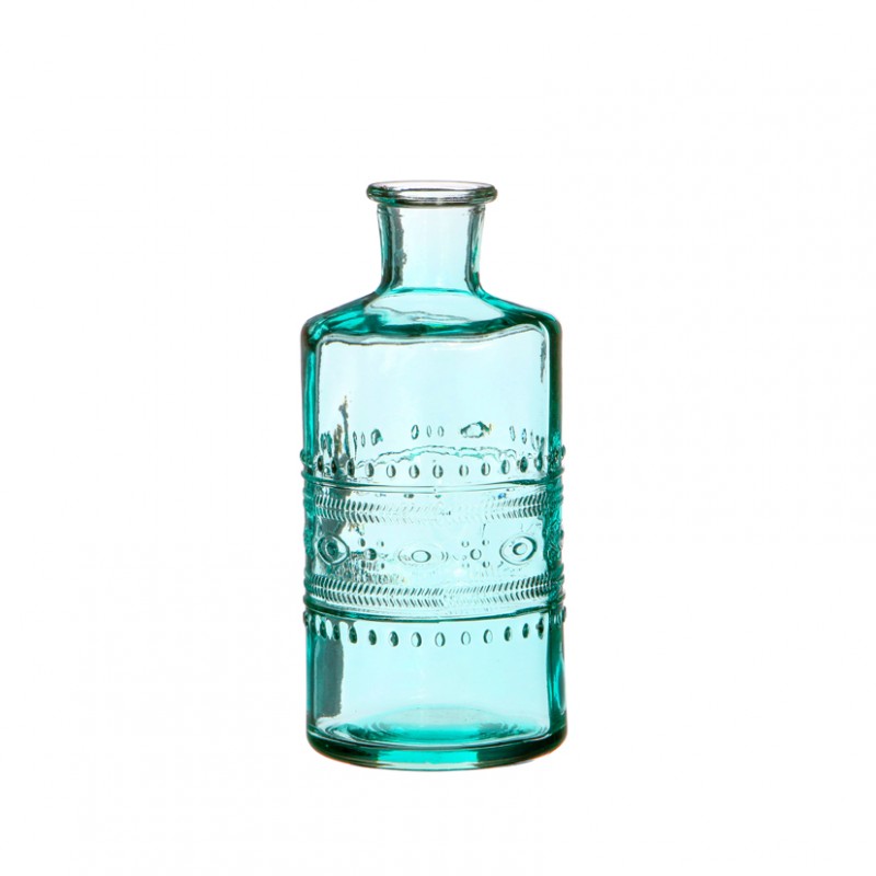 Porto glass bottle d7.5 h14.5 cm blue