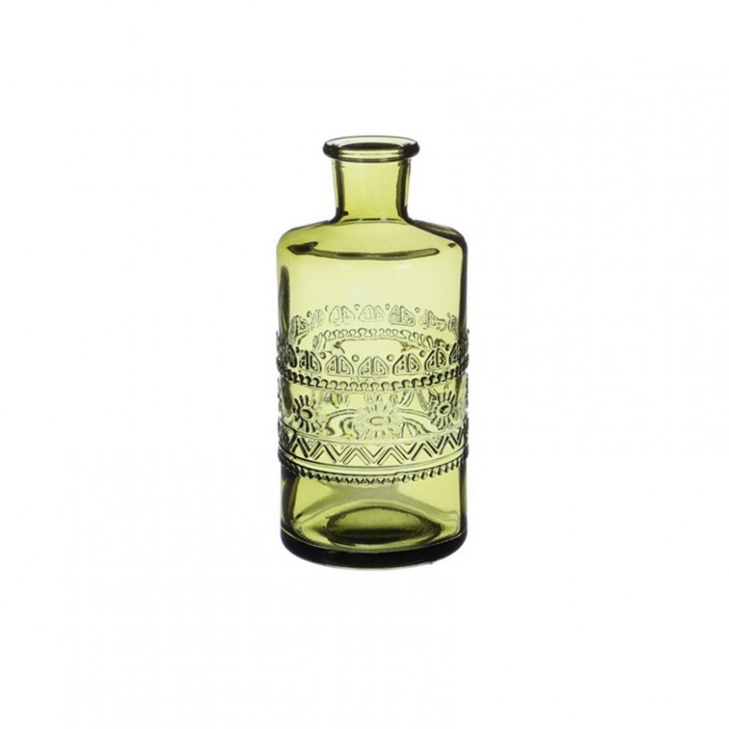 Bottiglia vetro porto d7,5 h14,5 cm-oliv