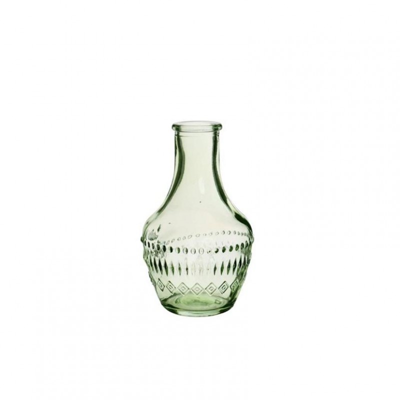 Bottiglia vetro milano d6 h10 cm - verde