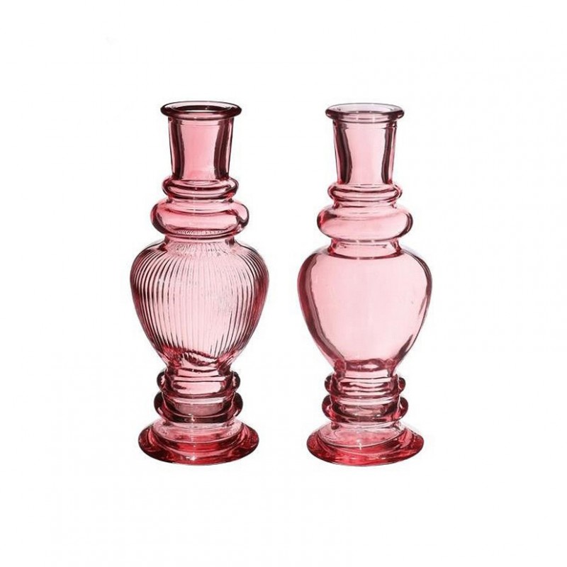 Vaso vetro venice d5,7 h15,5cm - pink