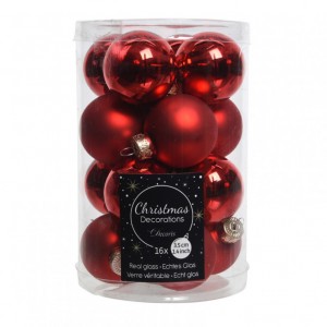 BOX SFERE vetro PZ16 D3,5cm - xmas red