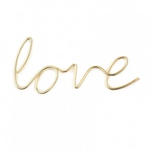 LOVE DECORO 6pz 6X2 CM- oro