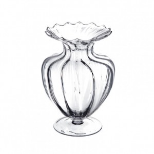 OPTICAL GLASS VASE D32 H42cm