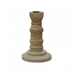 CANDELABRO LEGNO D10 H15 cm - natural