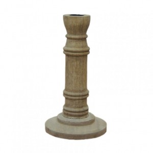 CANDELABRO LEGNO D11 H20 cm - natural