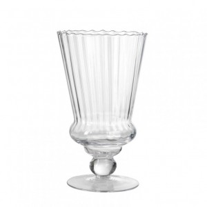 STRIPED GLASS VASE DM 17 H 29 CM