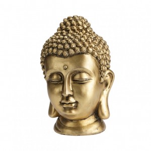 TESTA BUDDHA RESINA 15X23cm - gold