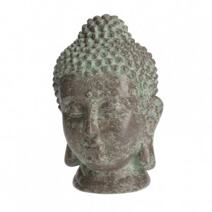 TESTA BUDDHA RESINA 15X23cm - green