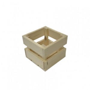 CASSETTA LEGNO 1 VASO 13x13xh11cm-natura