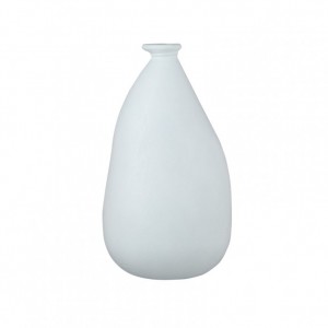 GLASS VASE D21 H36 cm - white