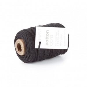 COTTON CORD 2MM 50MT -nero