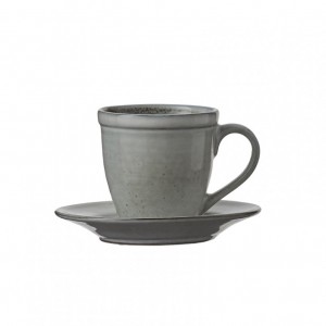 TAZZINA+PIATTINO TABO H7,5 cm - grey