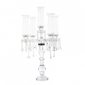 CANDLESTICK crystal H79cm -5 fires