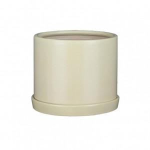 MILAN VASE D24 H21cm - light yellow