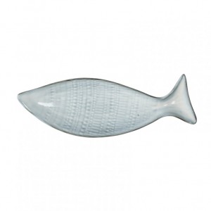 PIATTO PESCE ceramica 37,5X13 H2,5 -grey