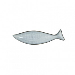 PIATTO PESCE ceramica 30X8 H2 -grey