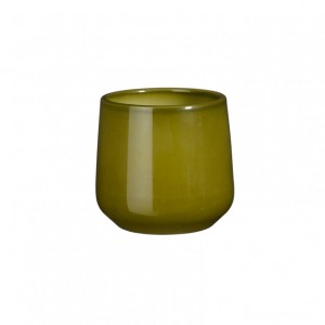 VASO AMBER CERAM. D14 H13,5 - green