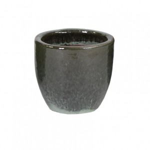 VASO Egg CERAMICA D22H21 -moss green