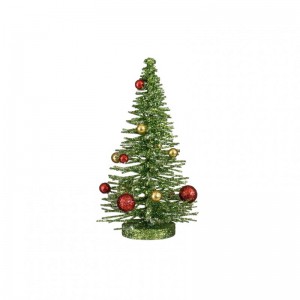 ALBERO C/SFERE D14 H25 cm - green