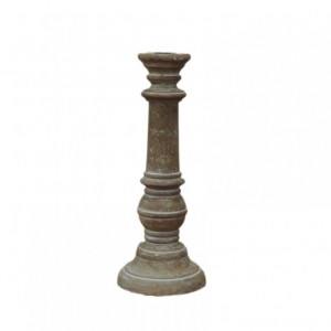 CANDELABRO LEGNO D12 H30 cm - sbiancato