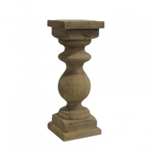 CANDELABRO LEGNO D12,5 H30 cm - natural