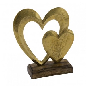 HEARTS ALL. 12,5X5,3X14,5 cm -gold