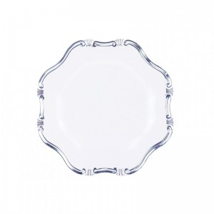 SOTTOPIATTO D35 cm - trasparente/argento