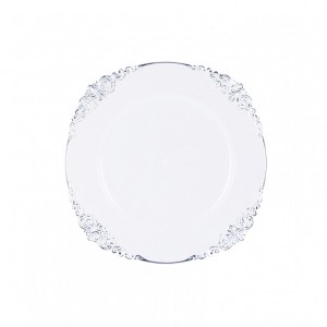 SOTTOPIATTO D35 cm - trasp./argento