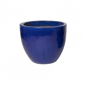 VASO Egg CERAMICA D23 H18 - blue