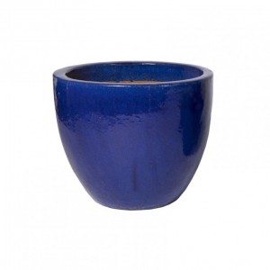 VASO Egg CERAMICA D28 H22,5 - blue