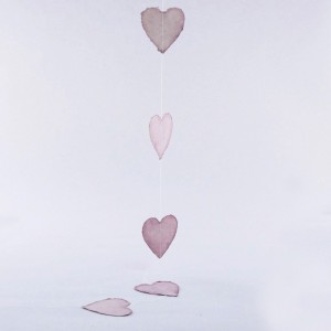 RESTA CUORI CARTA D15 150cm - rosa