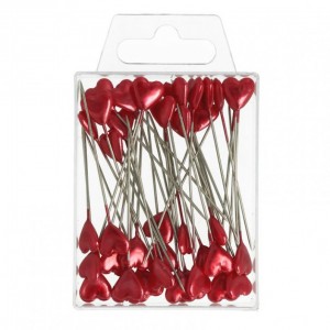 Spilli cuore 10,00 mm 55 mm pc40 -rosso