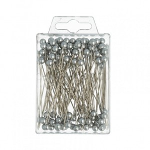 SPILLI C/PERLA 6MM 65MM 100pz - silver