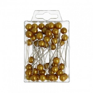 SPILLI C/PERLA 10MM 60MM 50 pz - oro