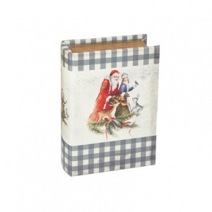 SCATOLA/LIBRO BABBO NATALE 27X19 H7,5