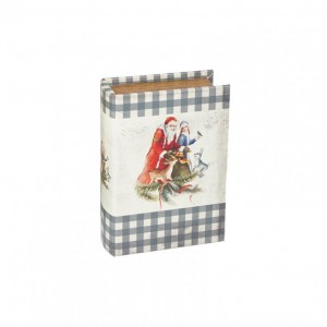 SCATOLA/LIBRO BABBO NATALE 12,5X9 H5 CM