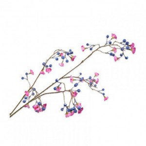 BACCA/FIORI RAMO H96cm SI - blu/purple