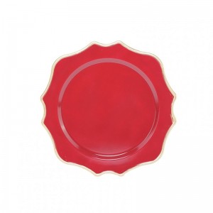 SOTTOPIATTO BORDO ORO D33 cm - bordeaux