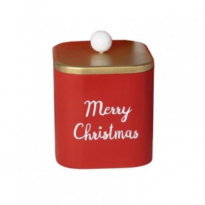 BARATTOLO LEGNO XMAS 19X19X26cm - rosso