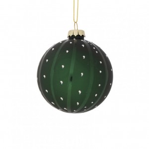 SFERA VETRO DOTS D10cm - verde