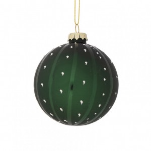 SFERA VETRO DOTS D12cm - verde