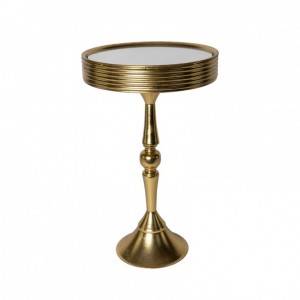ALZATA MET. C/SPECCHIO D40 H56 CM - oro
