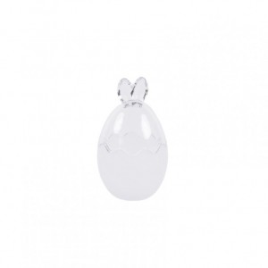 UOVO VETRO CONIGLIO D8,5 H14cm