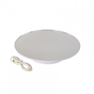 BASE GIREVOLE C/SPECCHIO D25cm - bianco