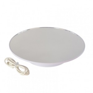 BASE GIREVOLE C/SPECCHIO D32cm - bianco