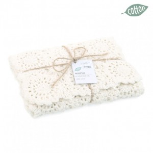 RUNNER CROCHEA 128cmX19cm - crema