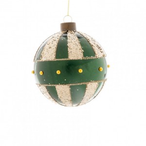 SFERA VETRO BEADS D10cm - verde