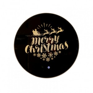 SPECCHIO MERRY XMAS C/LED D60cm