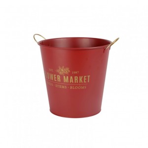 SECCHIELLO METALLO D23 H21cm - rosso